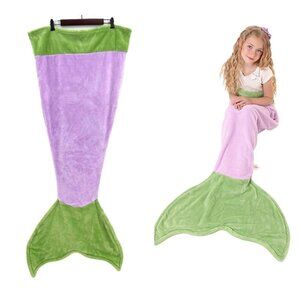 MERMAID TAIL BLANKET BY CUDDLY BLANKETS Polar Fleece Sleeping Bag Youth Age 3-10